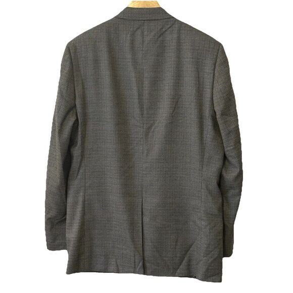 Lauren Ralph Lauren Men’s 42L Blazer Sport Coat Gray Houndstooth Blue Windowpane - Picture 2 of 12